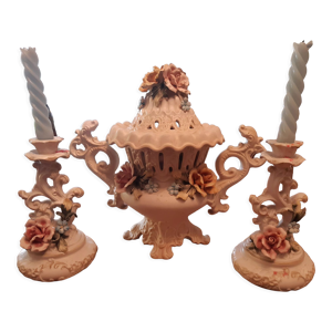 Lot de 2 bougeoirs et - assorties