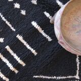 Tapis berbère noir et blanc