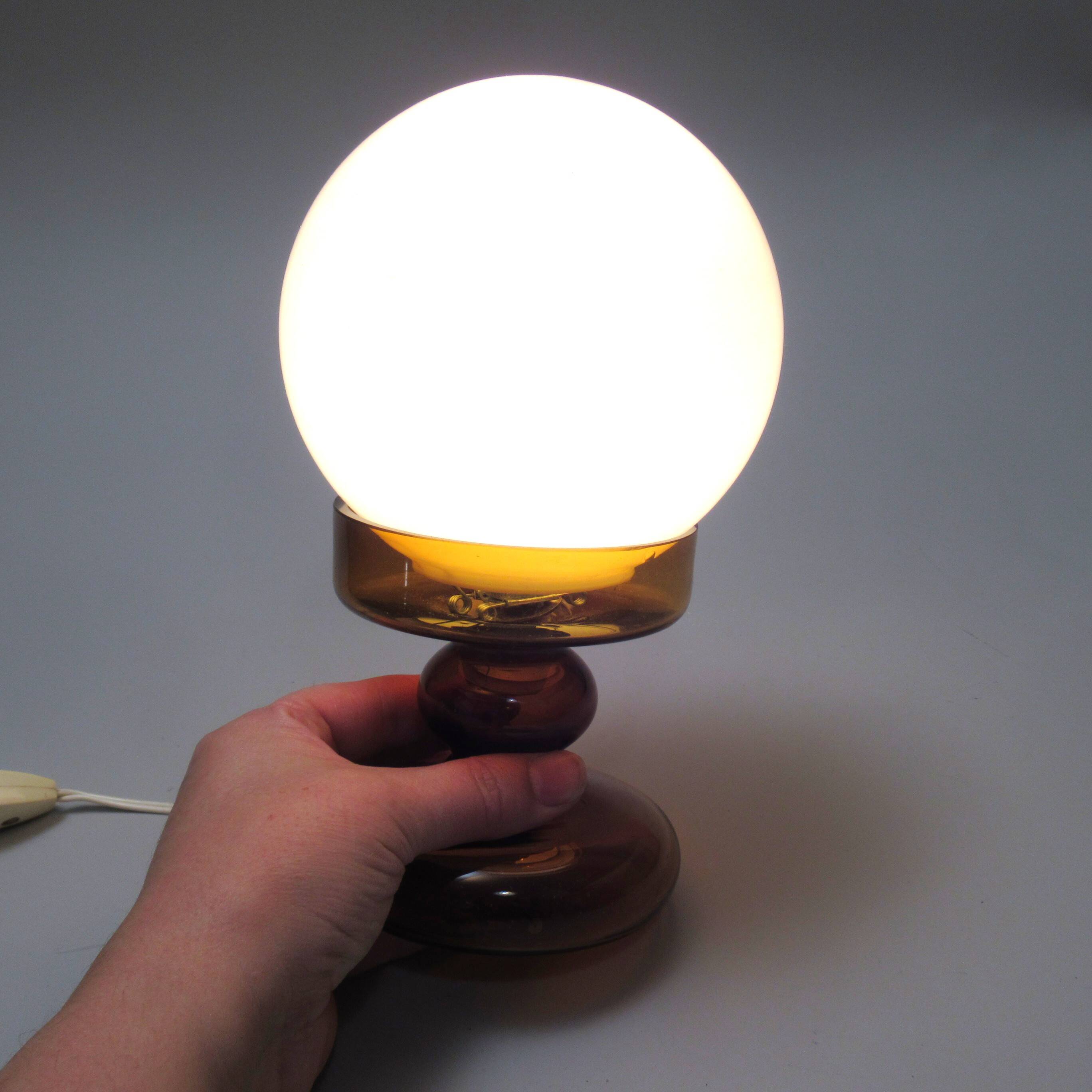 Small "Bilboquet" glass lamp from the 1970s.