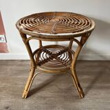 Rattan side table