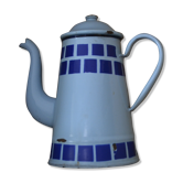 Blue coffee maker made of enamelled sheet metal
