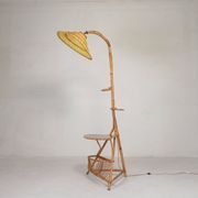Lampe sur pied en bambou, années 1950