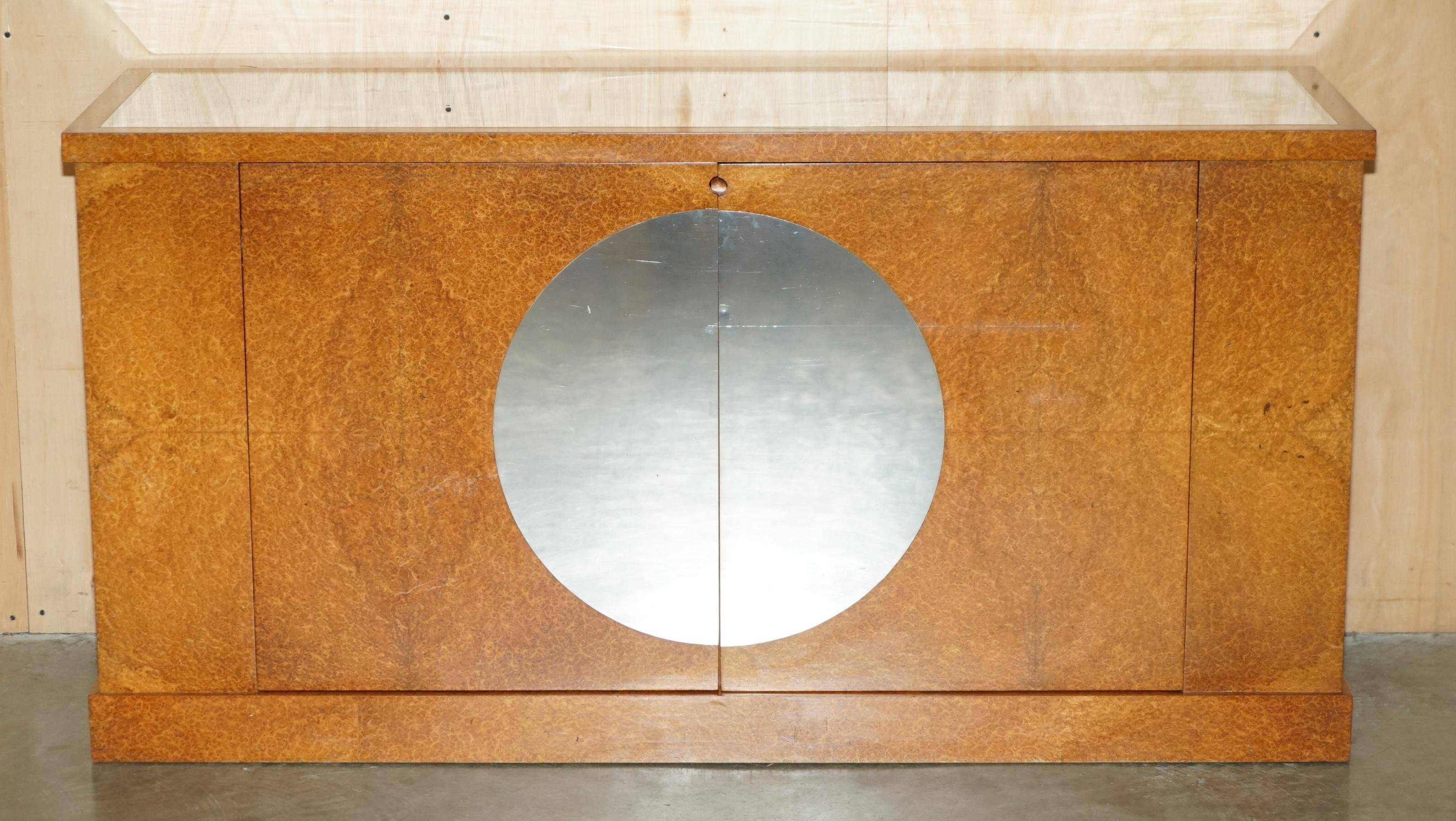 Soane Britain buffet for Bentley in Amboyna burl wood and polished metal.