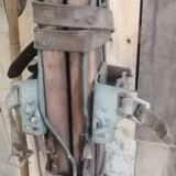 Pair of wooden ski & vintage ski poles year 1940