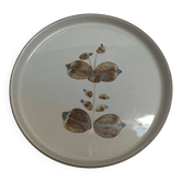Plat de service rond en grès de l'Arnon