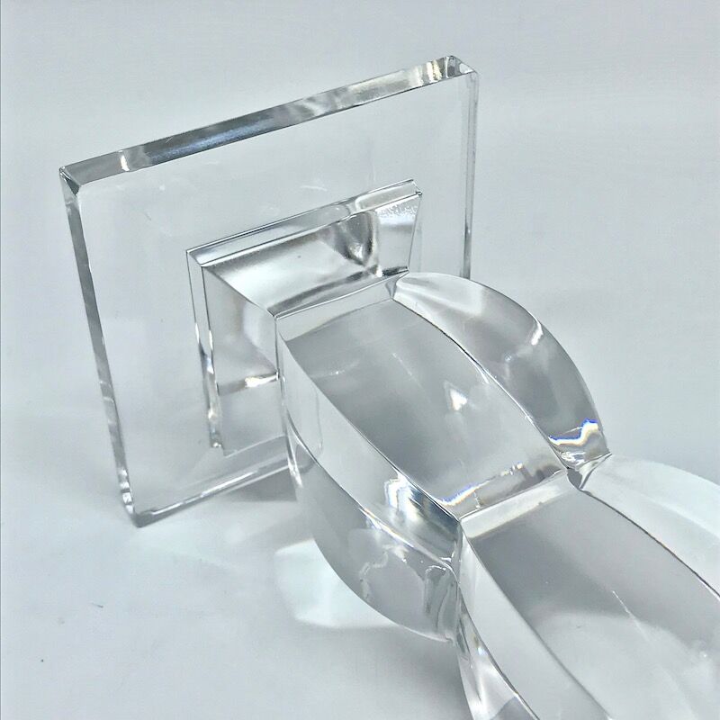 Pair of crystal candlesticks