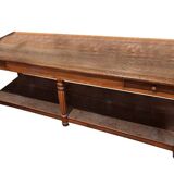 Antique Louis Philippe style draper's table with 2 oak drawers