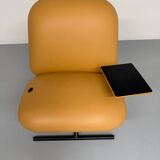 Fauteuil cuir design Jean Nouvel Pour Poltrona Frau fin 90 vintage