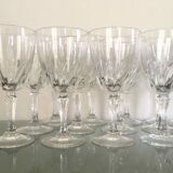 Set of 12 vintage wine glasses 1960