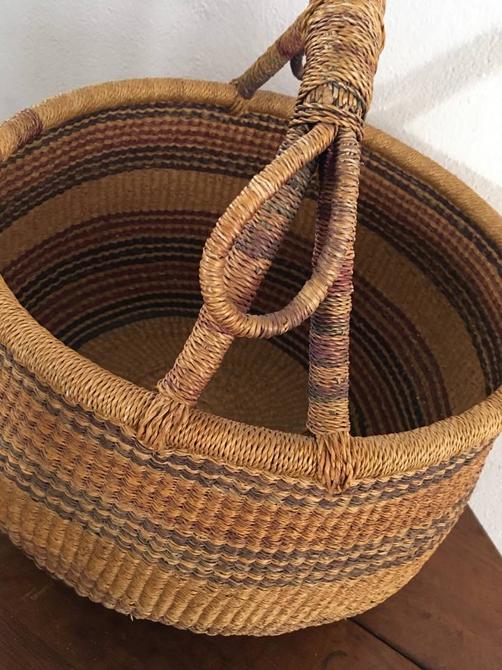 Old round African basket