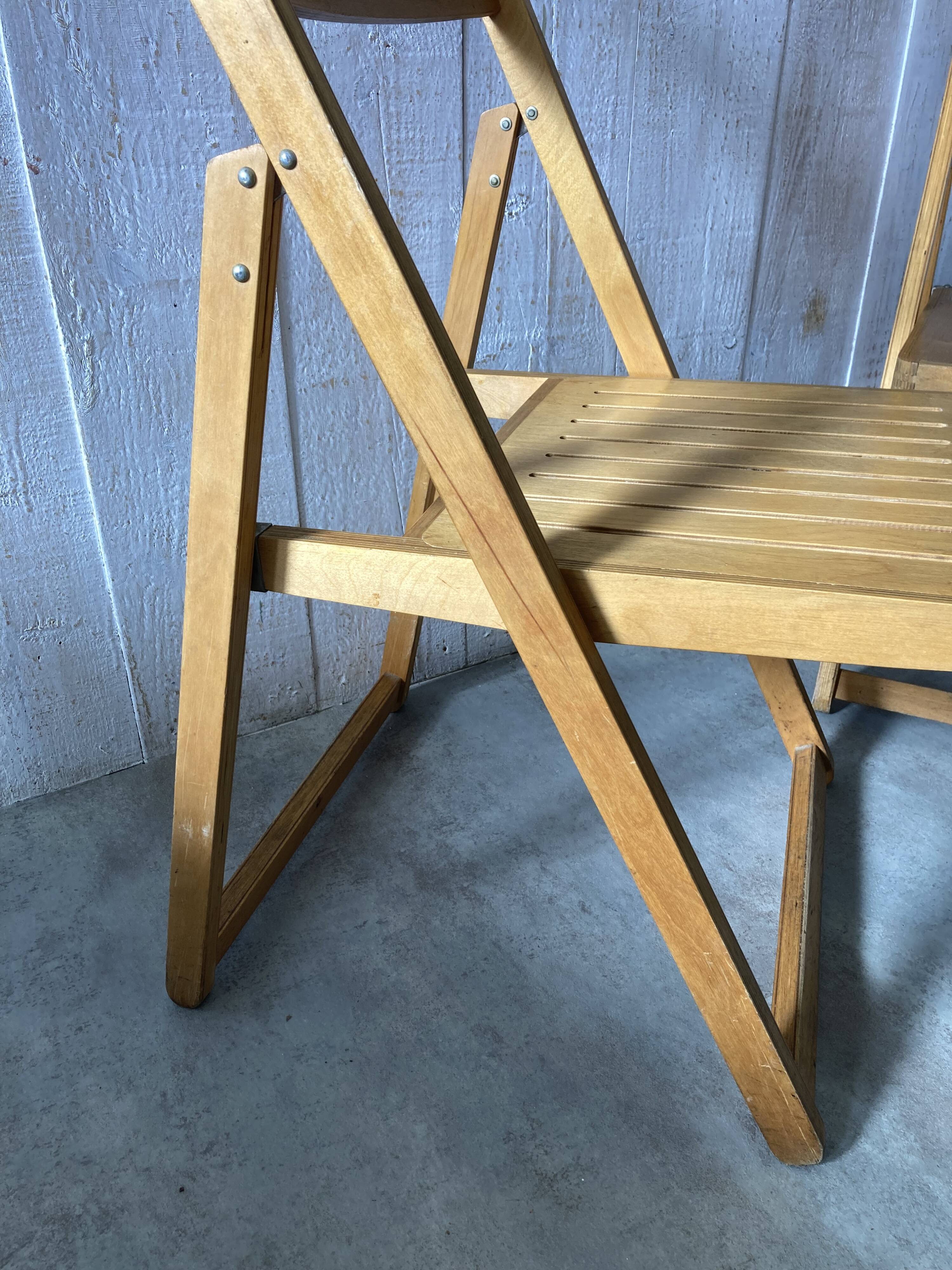 Pair of vintage folding chairs