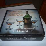 Verres à cognac en crystal d'Arques
