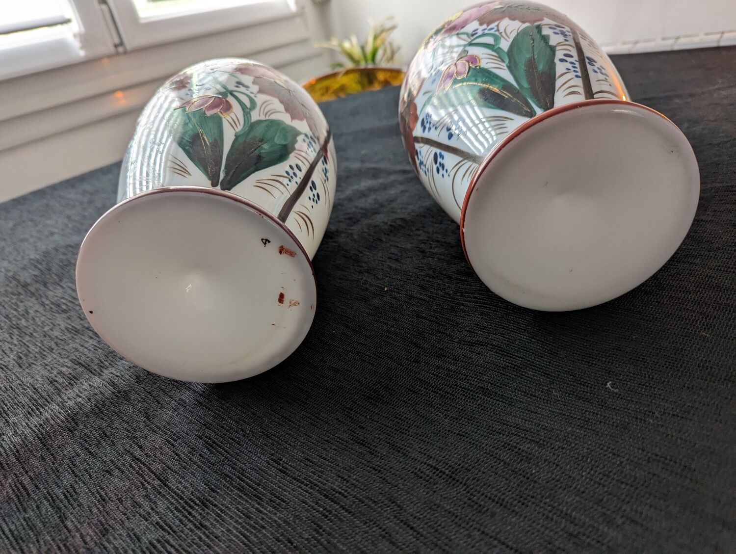 Pair of opaline vase