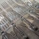 12 silver-plated lunch forks with Manulor Russian-style handles