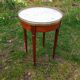 Table bouillotte ancienne plateau marbre style louis xvi