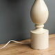 Turned wooden lamp, design Philippe Capelle