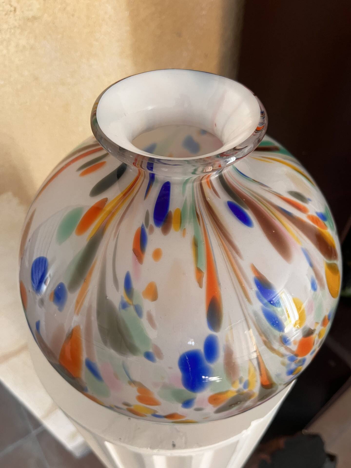 Blown glass vase
