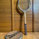 Vintage Tennis Racket DAVIS Duke Wood + Leather Case #E218