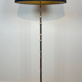 Bronze floor lamp in faux-bamboo style by Maison Baguès.