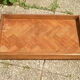 Solid wood service tray, vintage