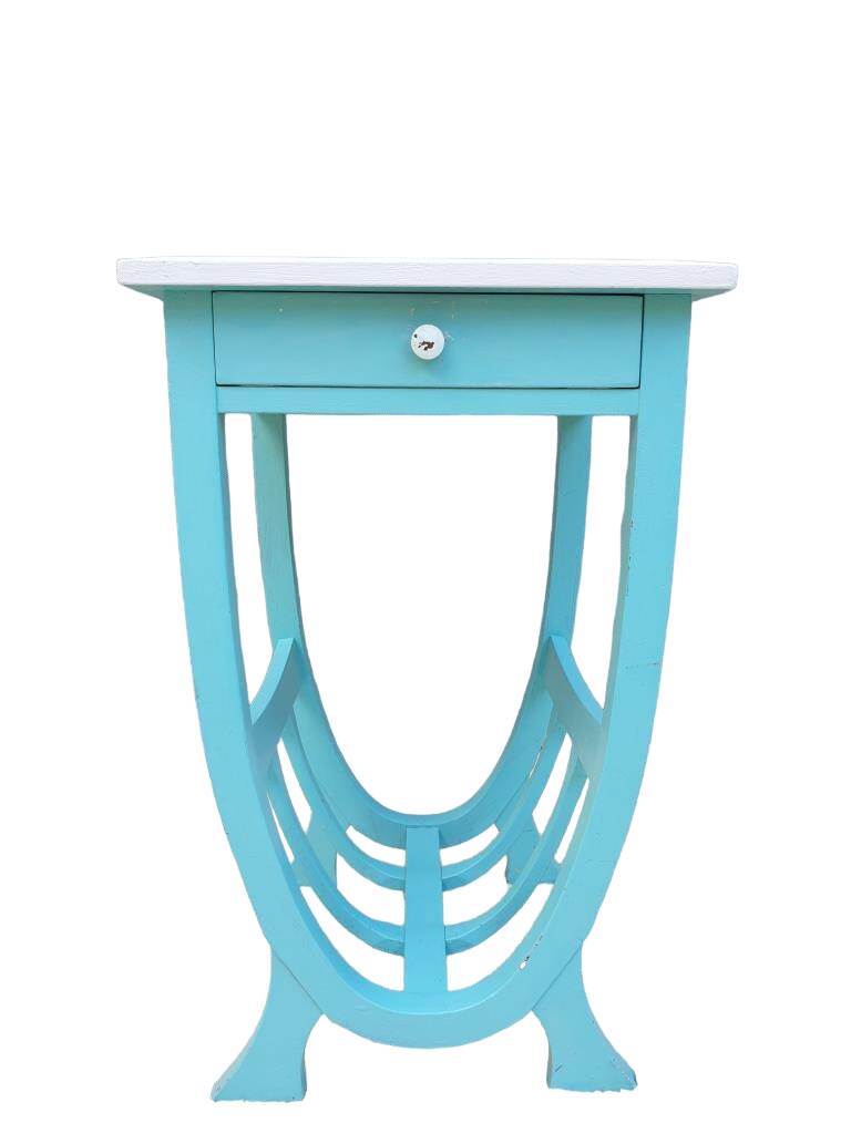 South Sea blue gondola side table