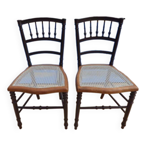 deux chaises cannées