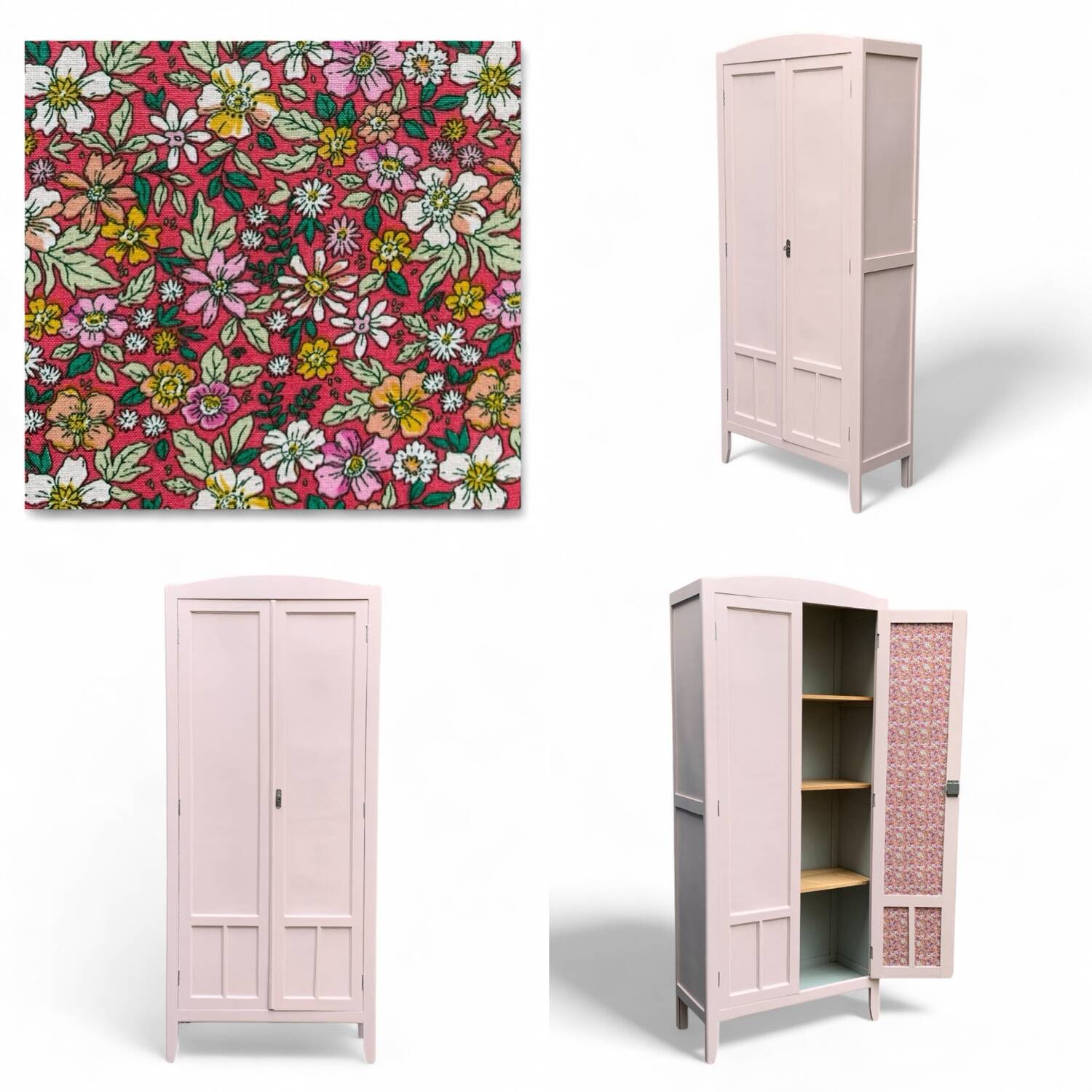 Parisian Art Deco wardrobe in pink, 1930.