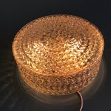 Round ceiling light in molded glass
