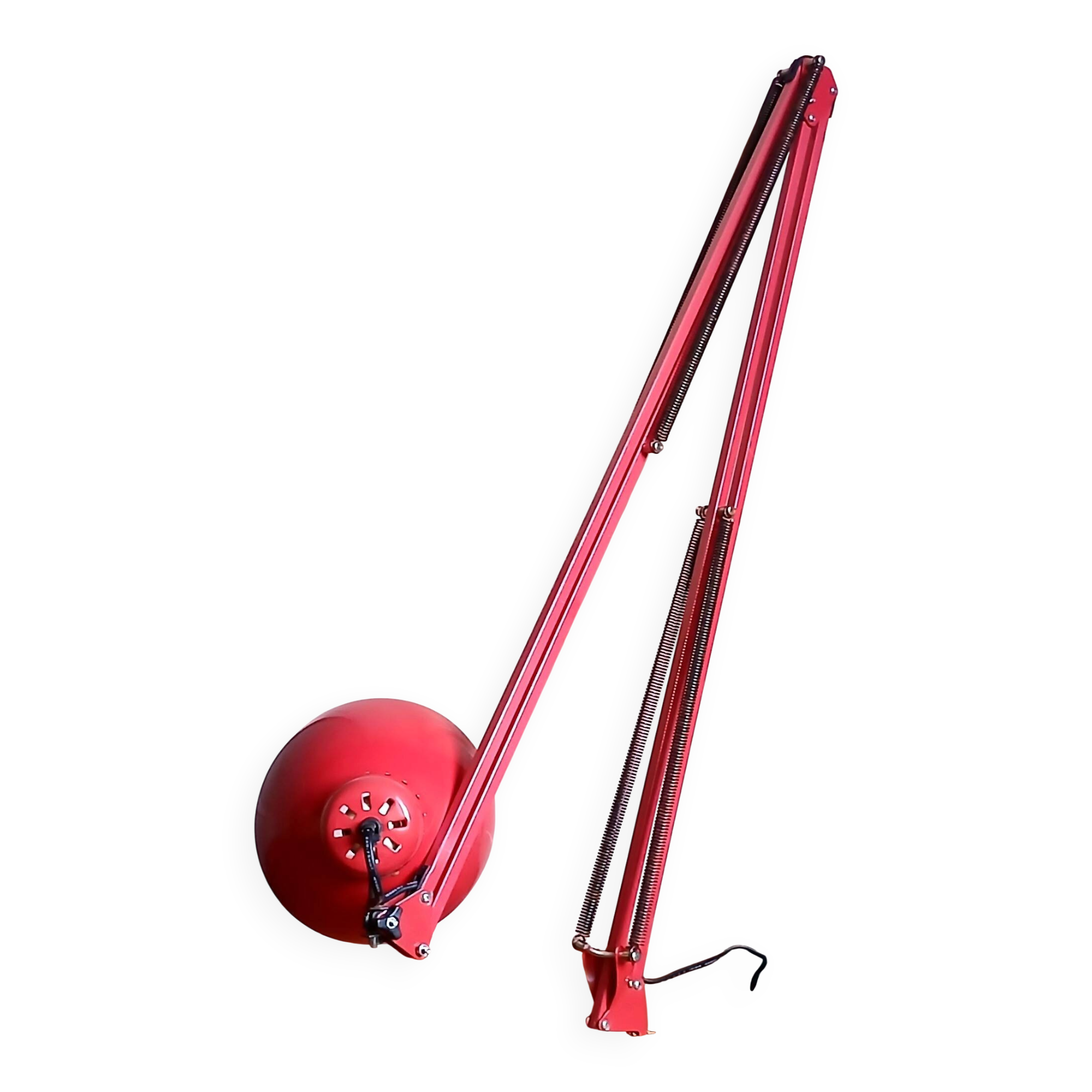 Important architect's floor lamp, 2 articulated arms, Kema Keur. 80's