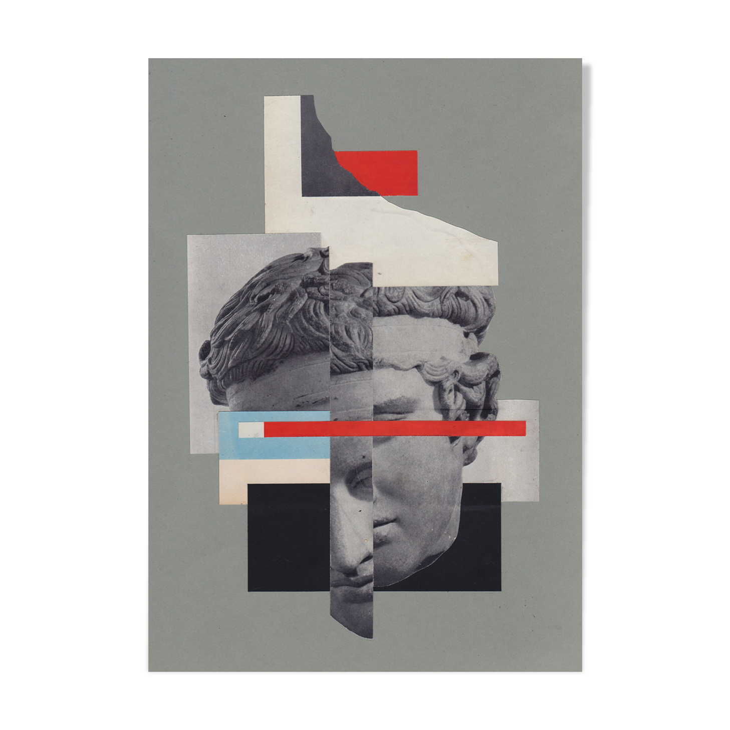 Collage on mask paper