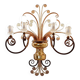 Applique en fer forgé et verre dans le style de la Maison Baguès
