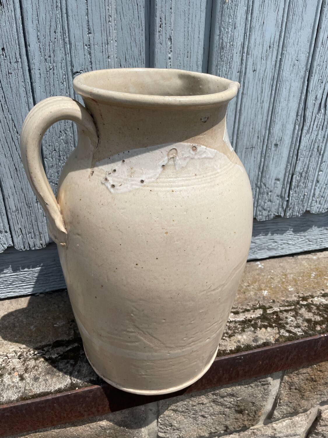Large glazed stoneware jug jar