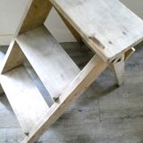 Stepladder 3 steps in solid wood