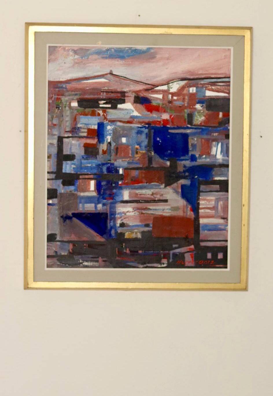 Mid-Century Original Swedish Oil on Panel "Abstract" – Hultkrantz