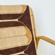 Rattan armchair and fabric, France 60s