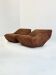 Papillon lounge chairs by Guido Maria Rosati for Giovannetti in rust brown