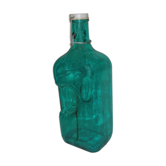 Old sky blue glass bottle, Spain