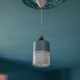 Vintage pendant light, glass and metal pendant light, ceiling lamp, interior decoration