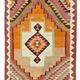 Turkish Handwoven Vintage Herki Kilim 107 cm x 363 cm