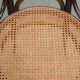 Set of 4 original vintage Thonet design webbing chairs model Long John