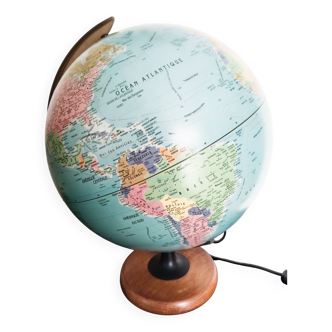 Globe terrestre  lumineux ,vintage , " Sudime " , mappemonde, carte du monde