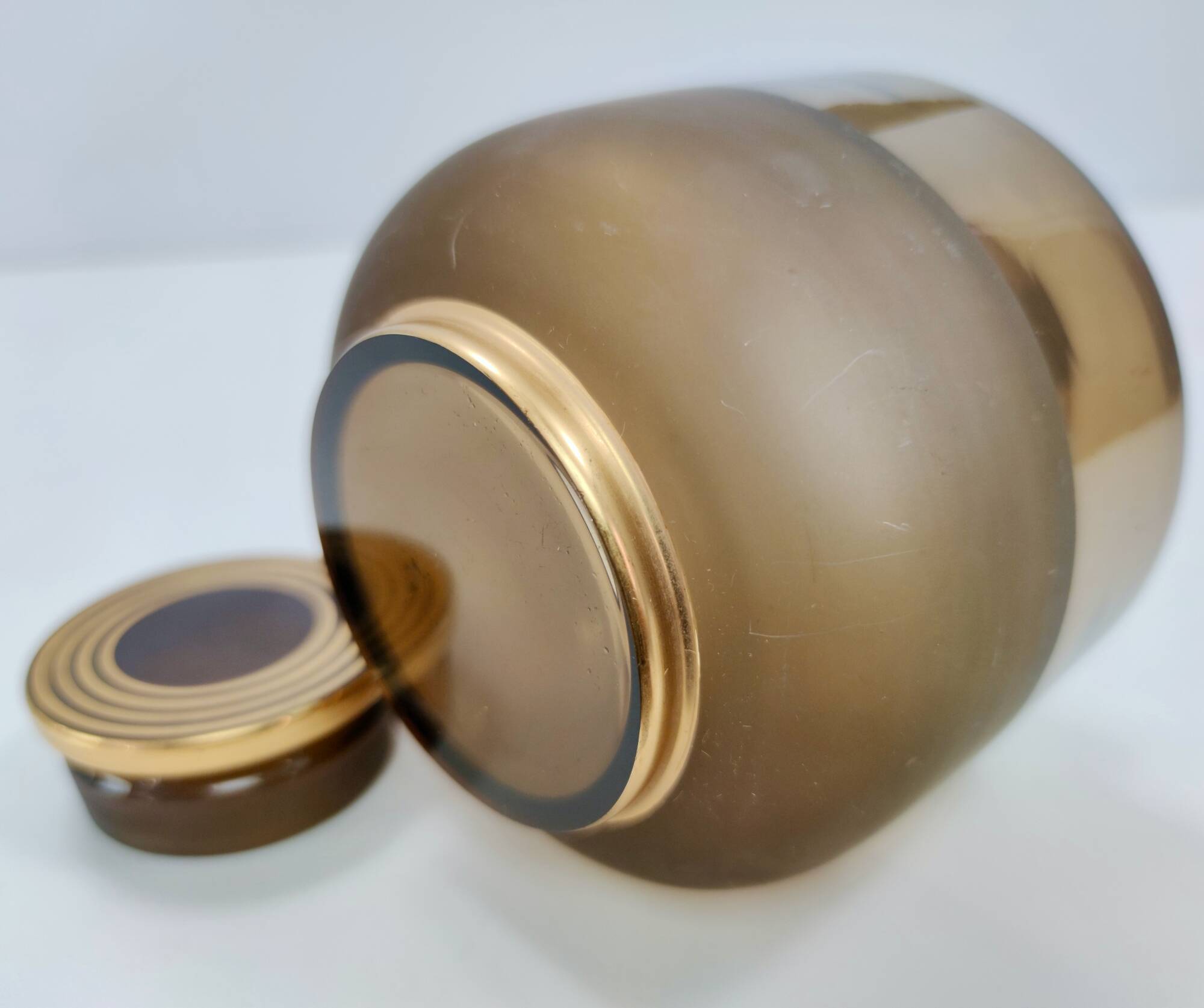 Art Deco Brown Blown Glass Vase, Italy