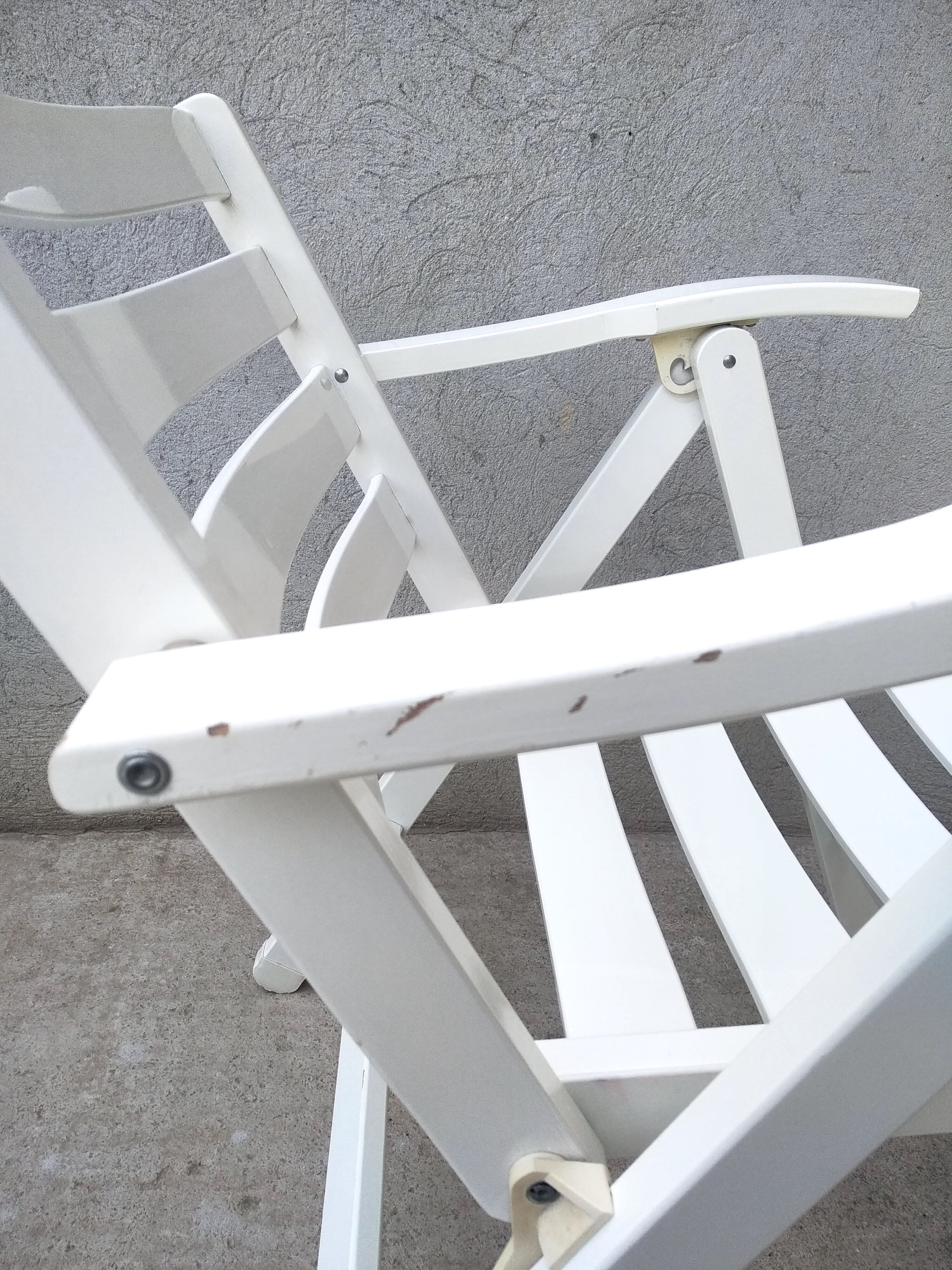 Folding wooden garden chairs Foppapedretti Vintage Italy