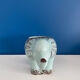 Enamelled elephant pot cover