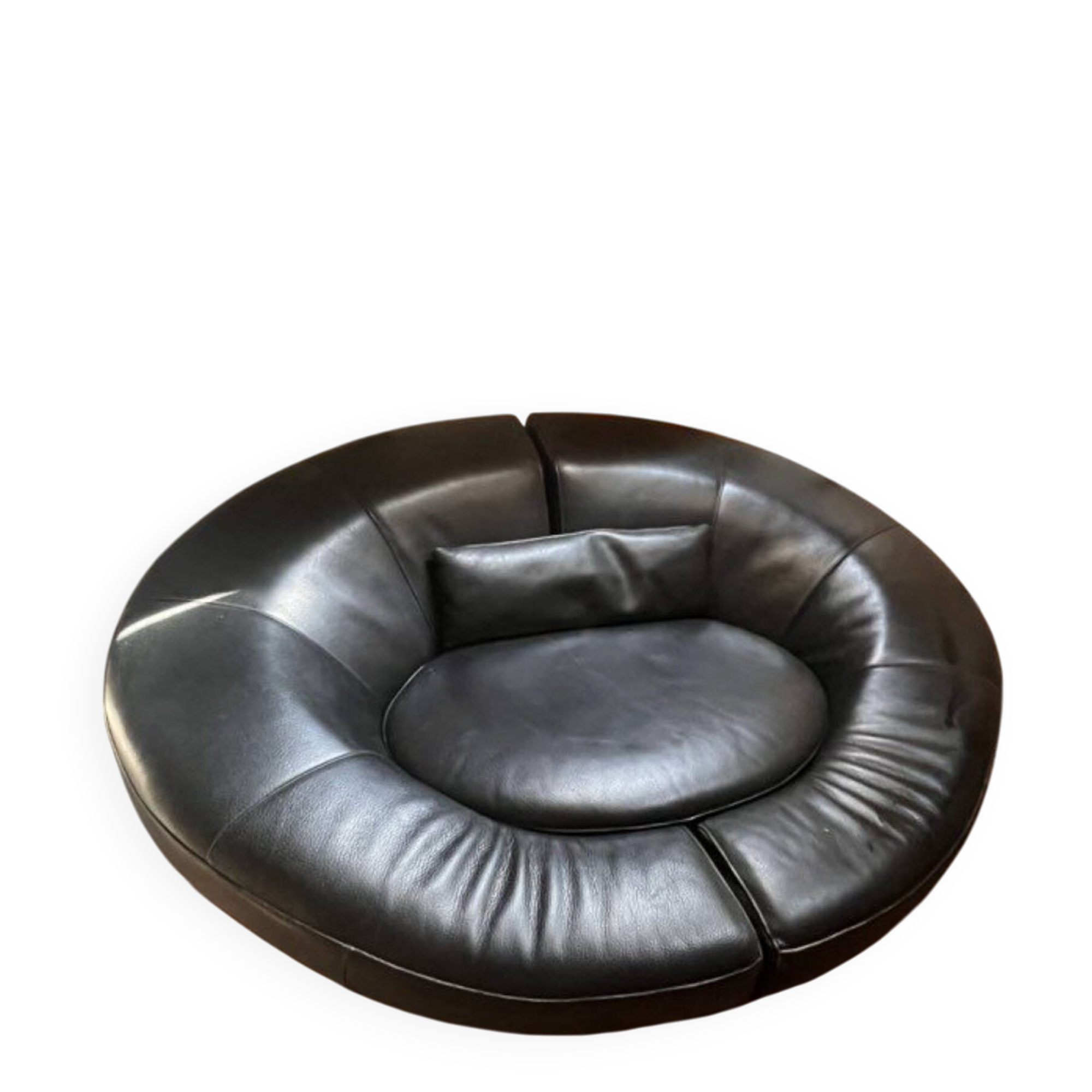 canapé rond noir en cuir DS-152  sede Jane Worthington