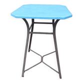 Splendide et rare table de bistrot extérieur en fer des années 1940 entièrement rénovée