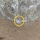 Old glass flower stick on pewter foot
