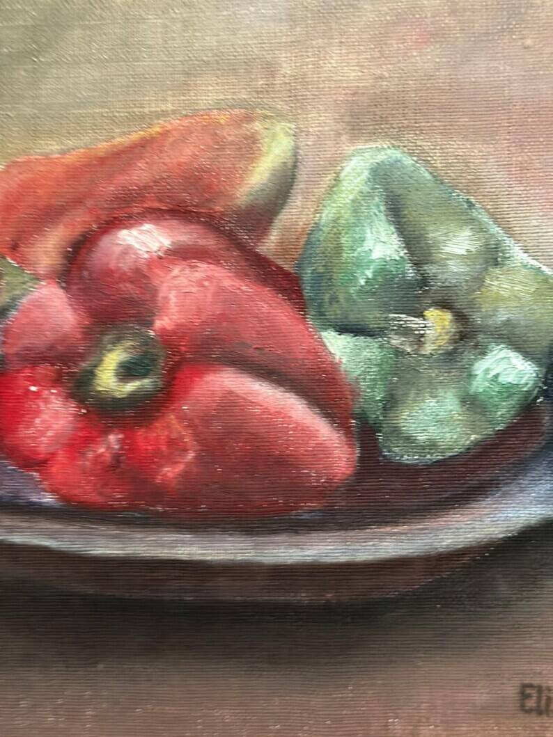 Original Swedish Oil on Canvas – "Still Life" by Elisabeth Gehlin 94 – Signed – Vintage and Framed – 31 × 26 cm (12.2" × 10.2")