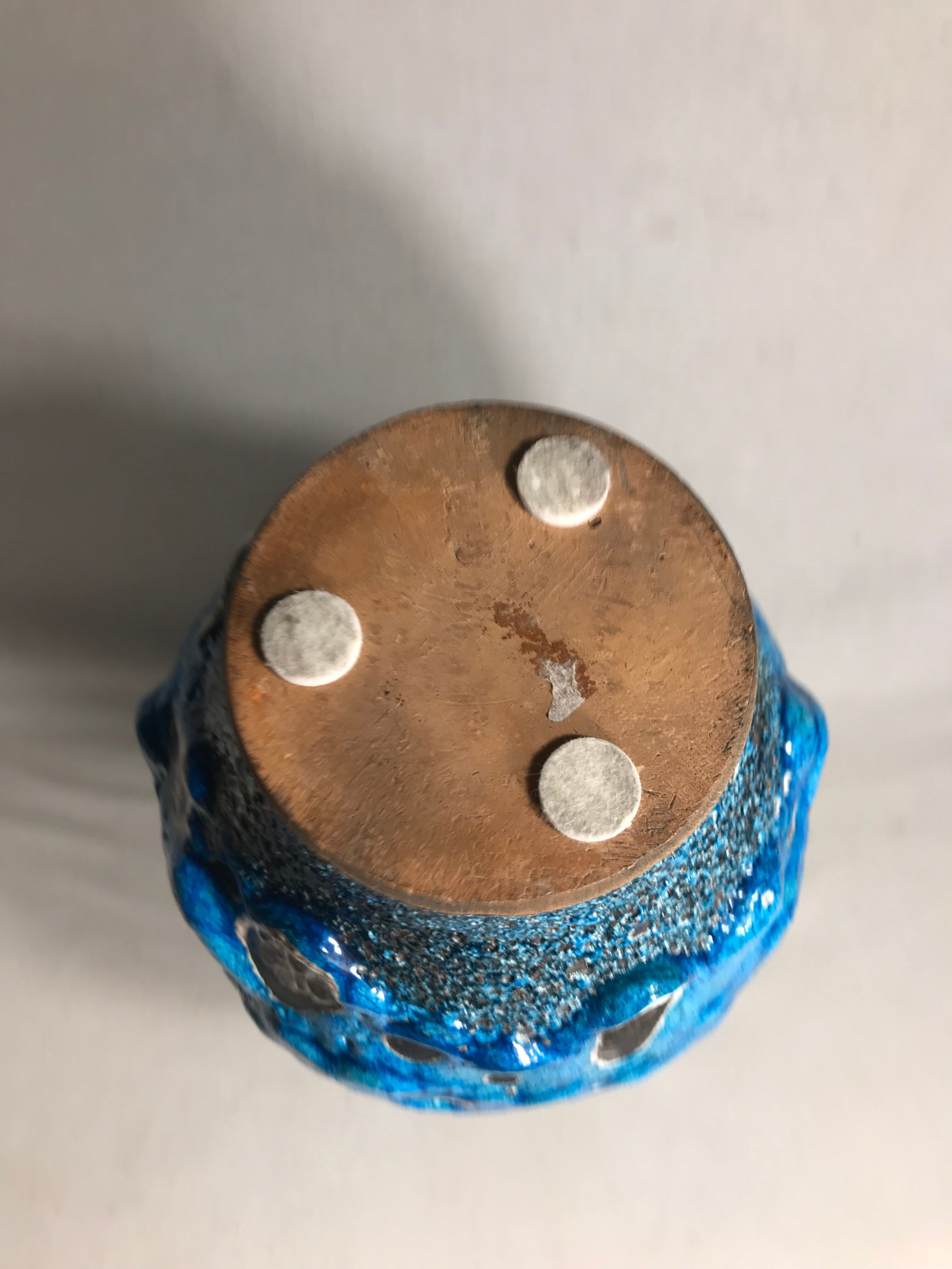 Former pitcher in blue ceramic