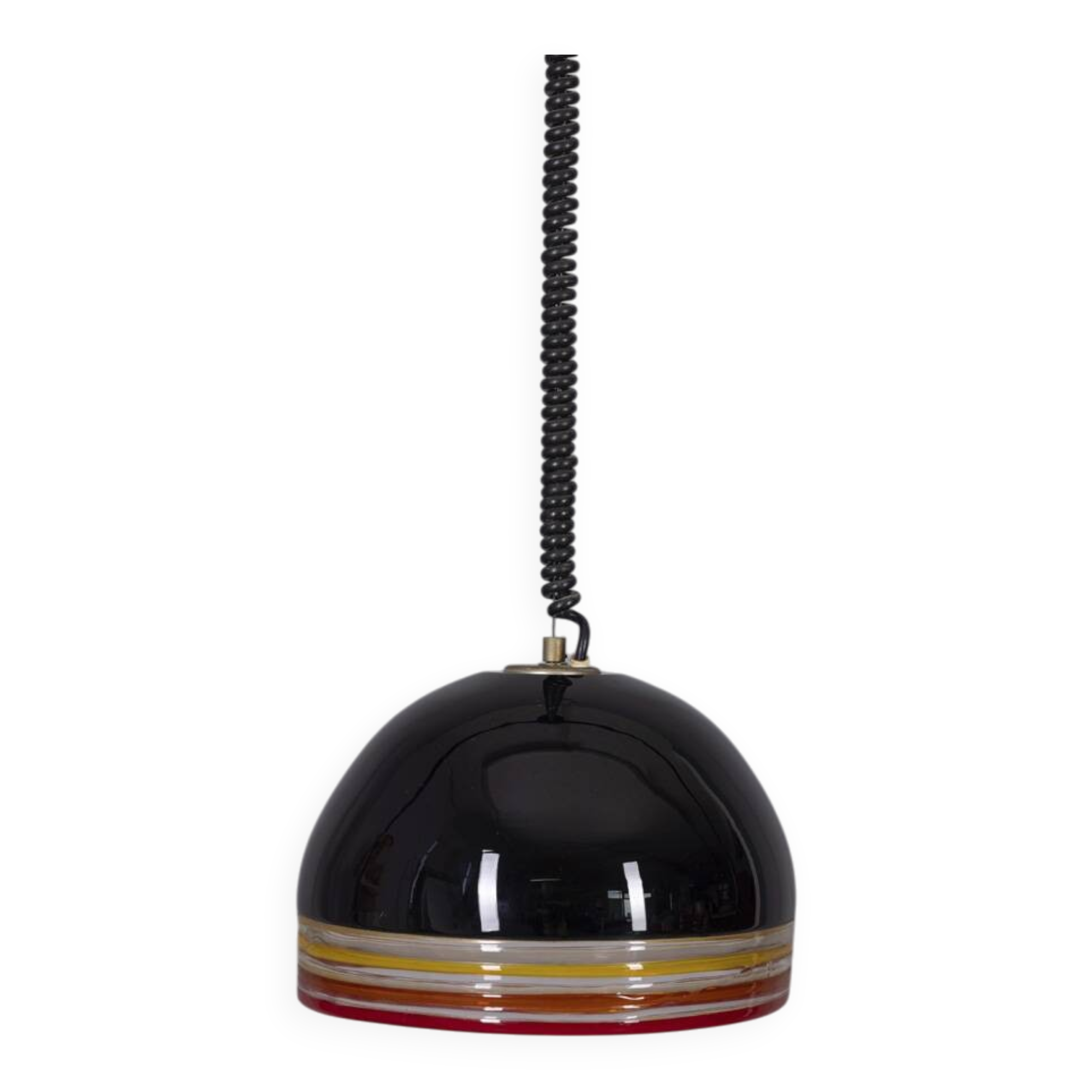 Lampe pendante en verre murano des années 1970 conçue par r pamio et r toso pour leucos